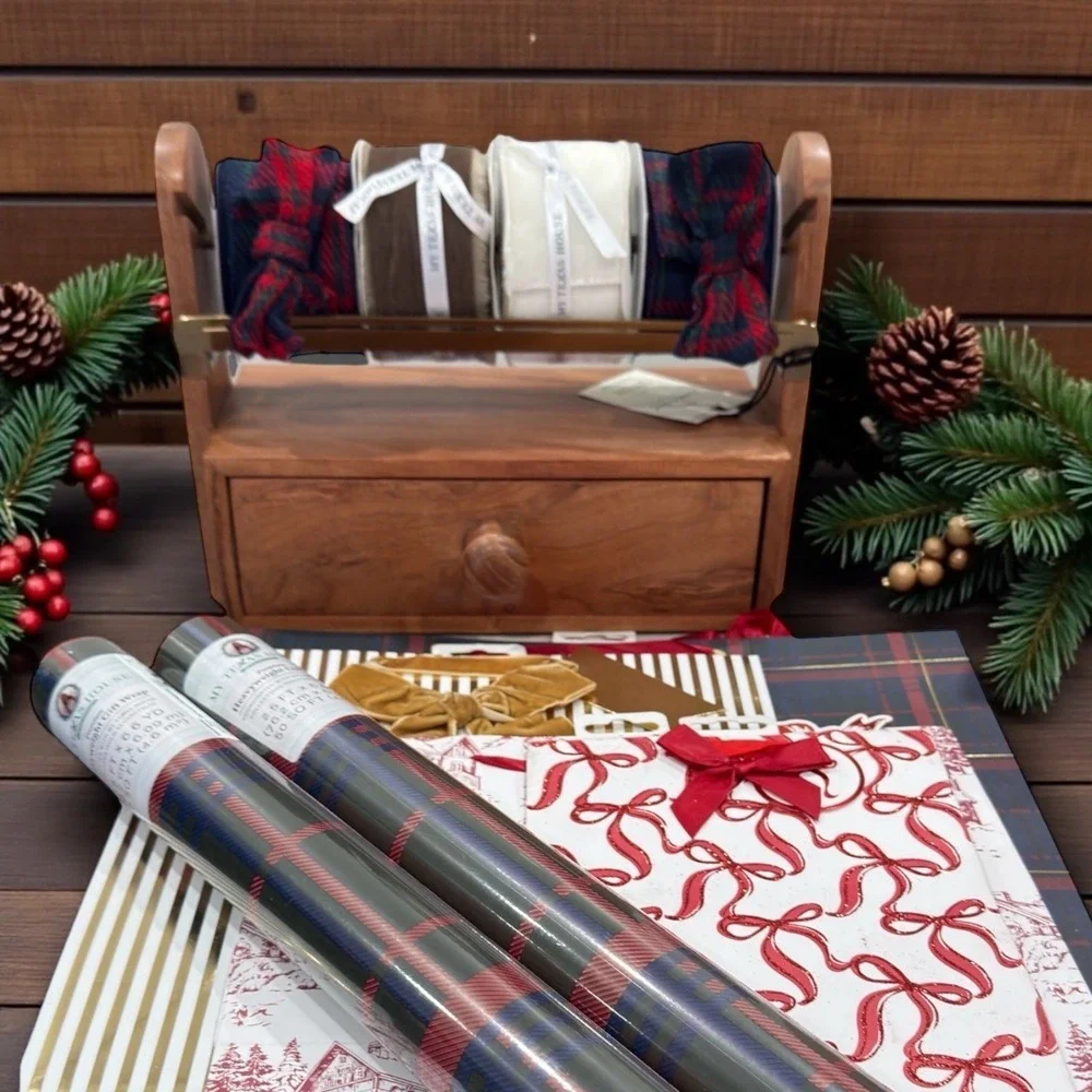 My Texas House Tartan Plaid Christmas Wrapping Paper‎ 50 sq ft – Red Green Navy